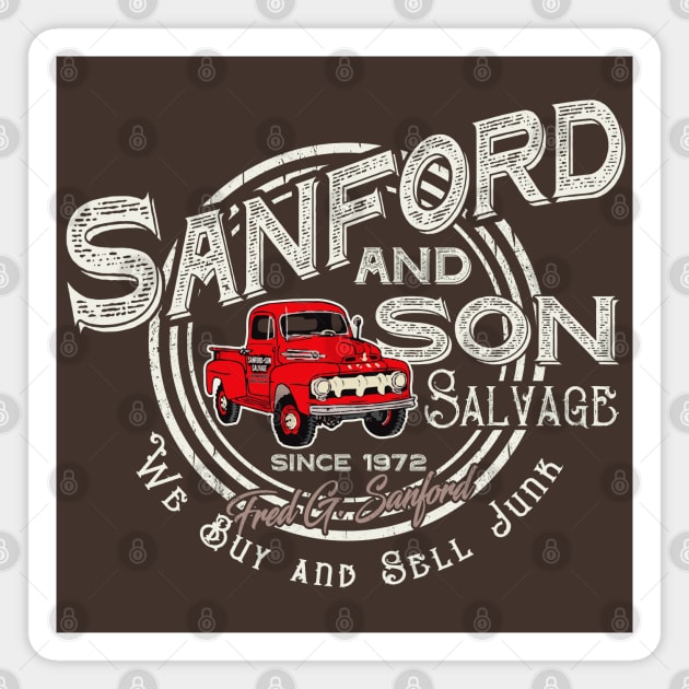 Sanford and Son Salvage since 1972 Magnet by Alema Art